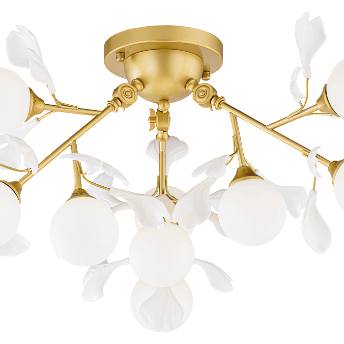 Люстра NewRgy 2750A/9 SPAY PAINT BRASS+WHITE