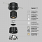 Светильник Technical DL057-7W4K-B