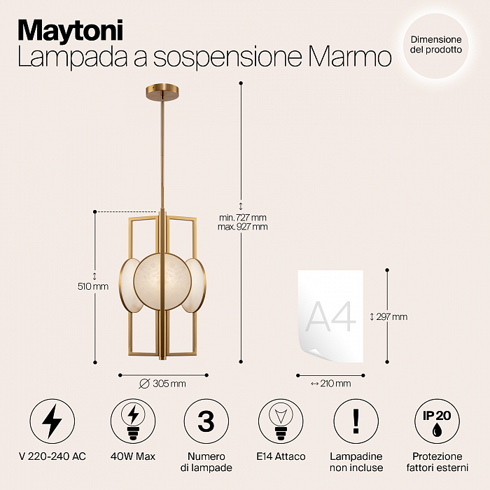 Светильник одинарный Maytoni MOD099PL-03G