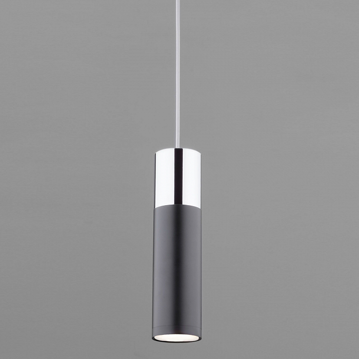 Люстра одинарный Eurosvet 50135/1 LED хром/черный