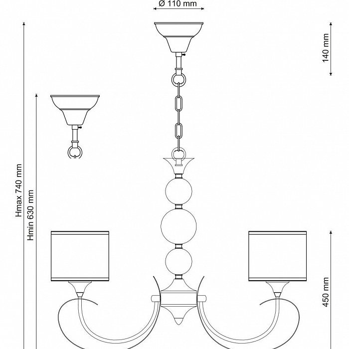 Люстра подвесная Lucia Tucci BREGATTO 100.5