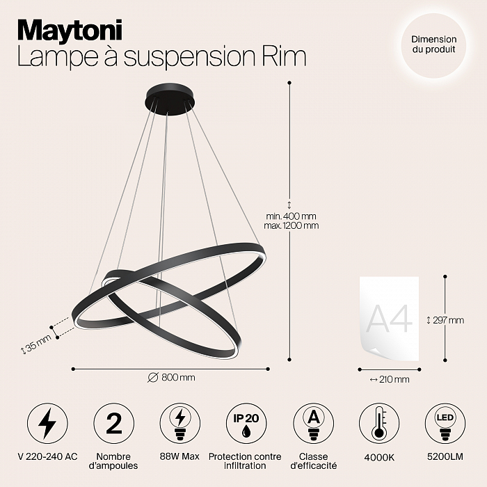 Подвесной светильник Maytoni MOD058PL-L74B4K Светильник потолочная Maytoni MOD058PL-L74B4K