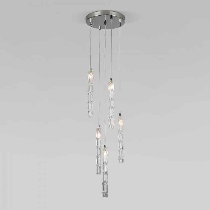 Люстра каскадный Eurosvet 50381/5 хром