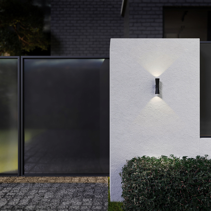 Tube double черный уличный настенный светодиодный светильник 1502 TECHNO LED Уличный светильник настенный Elektrostandard 1502 TECHNO LED