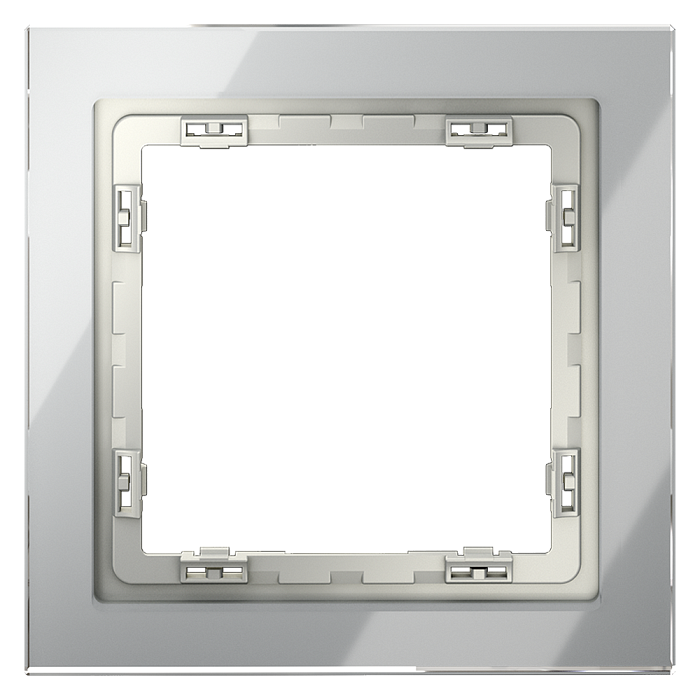 Рамка стеклянная VOLTUM S70 на 1 пост, (сталь, стекло) Voltum VLS110105