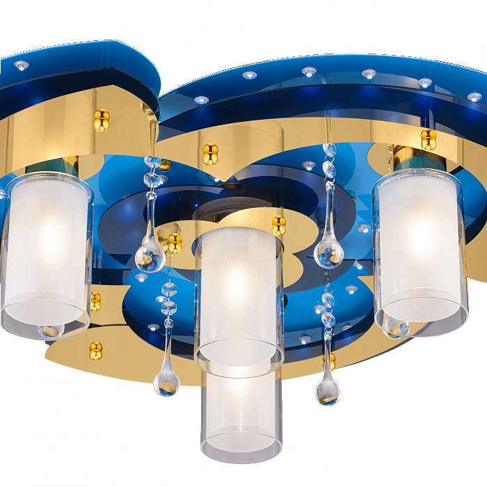 Люстра потолочная Sfera Sveta 8354/4 BU+GD WT