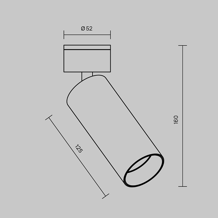 Светильник Technical C055CL-L12B2.7K-W-B