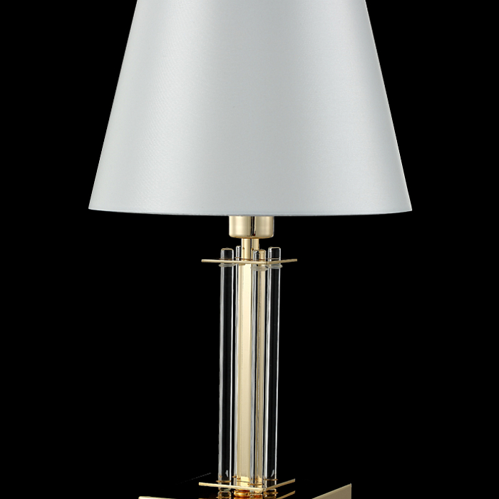 Настольная лампа интерьерная Crystal Lux NICOLAS LG1 GOLD/WHITE