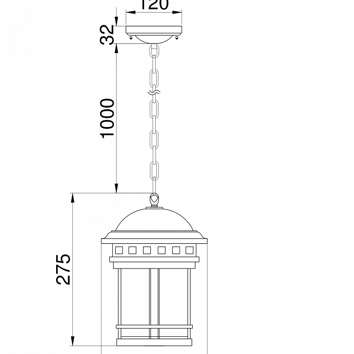 Светильник одинарный Outdoor O031PL-01BR