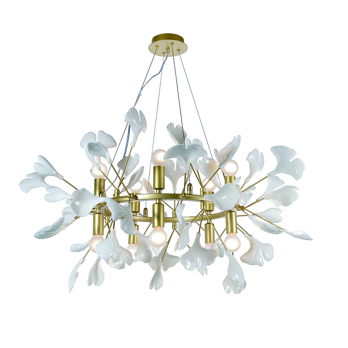 Люстра NewRgy 5746A/10 SPRAY PAINT BRASS+WHITE