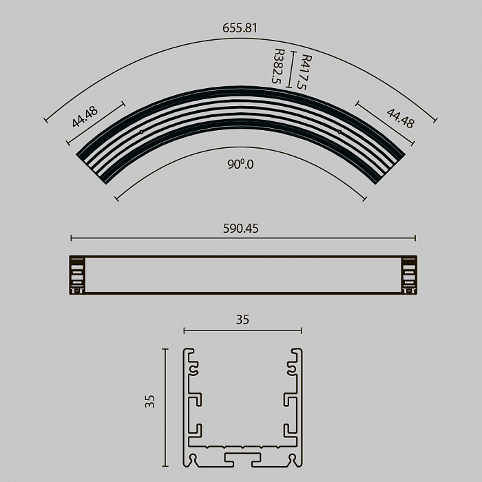 Led Strip ALM-3535R-B-D-90°-0.8M