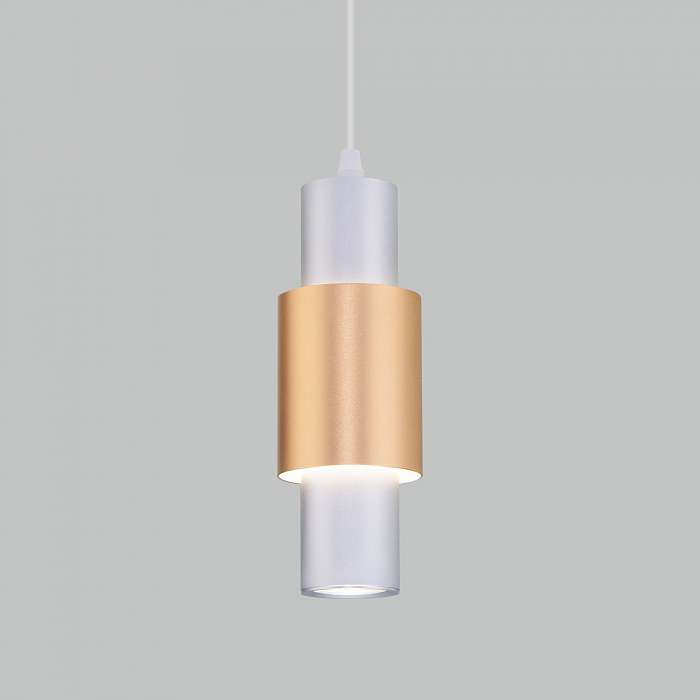 Люстра одинарный Eurosvet 50204/1 LED матовое серебро/матовое золото