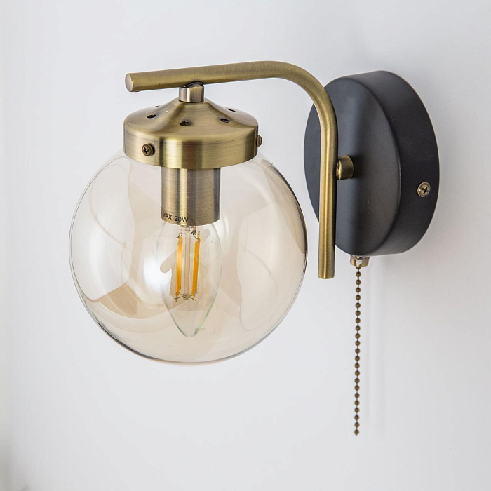 CL105315 Планета Черн.+Дымч. Св-к Бра Бра на 1 лампу  CL105315