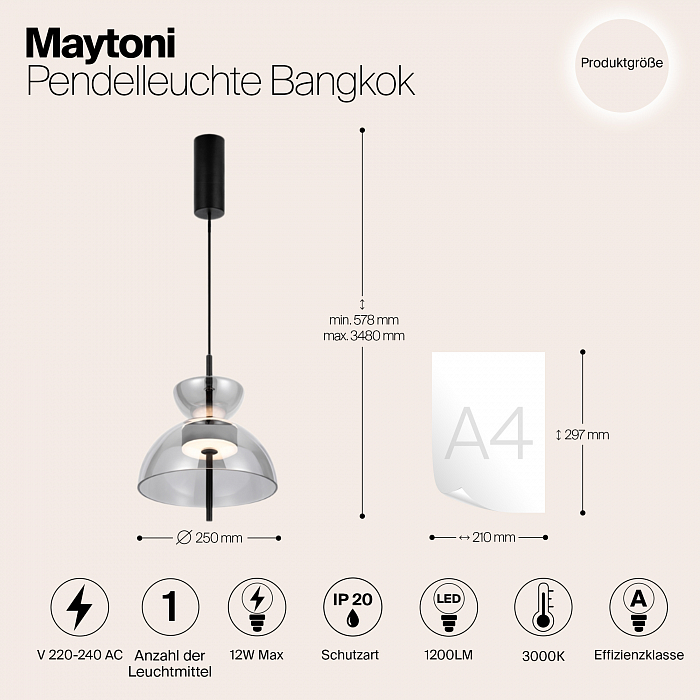 Светильник Maytoni MOD185PL-L6B3K5