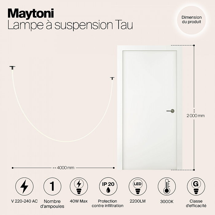Светильник Maytoni MOD146PL-L40B3K