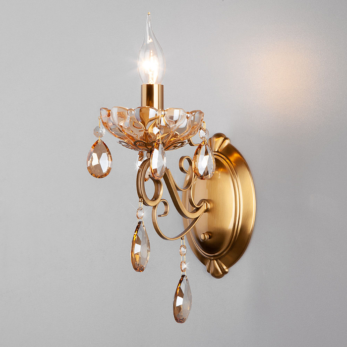 Eurosvet 10109/1 бронза/тонированный хрусталь Strotskis