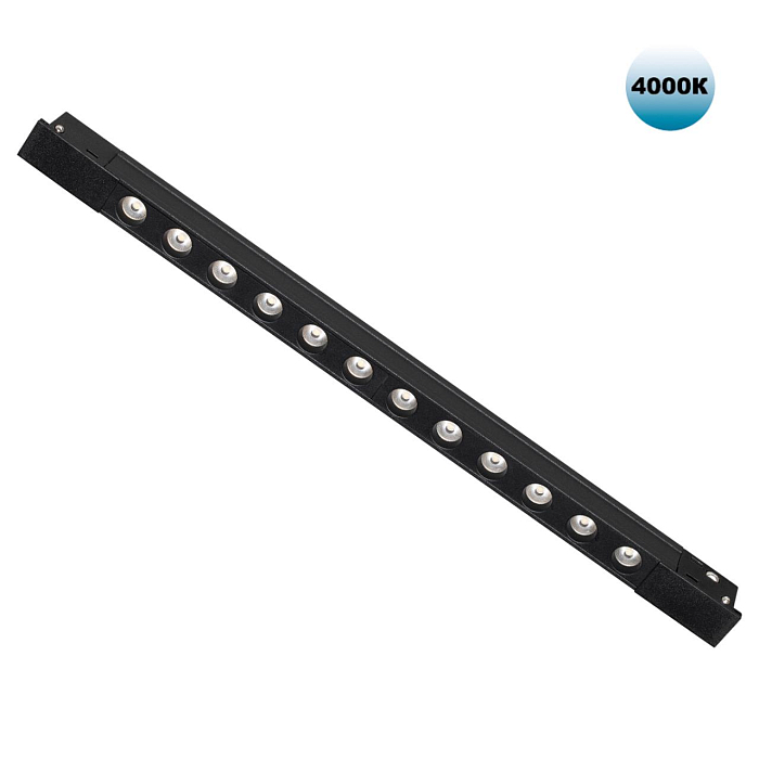 359433 SHINO NT24 126 черный Трековый светильник для низковольт. шинопровода арт. 135179-135180 IP20 LED 12W 48V 4000K 580Лм FLUM NOVOTECH 359433