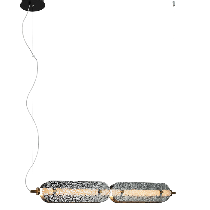 Люстра NewRgy 8375MDM-4S SG BLACK+SMOKY GRAY