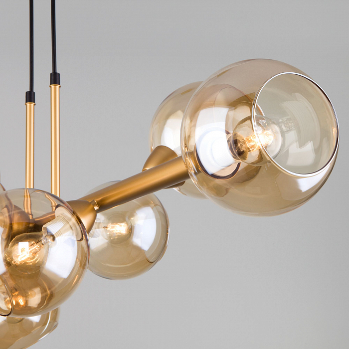 Люстра большой Eurosvet 70113/8 янтарный Smart