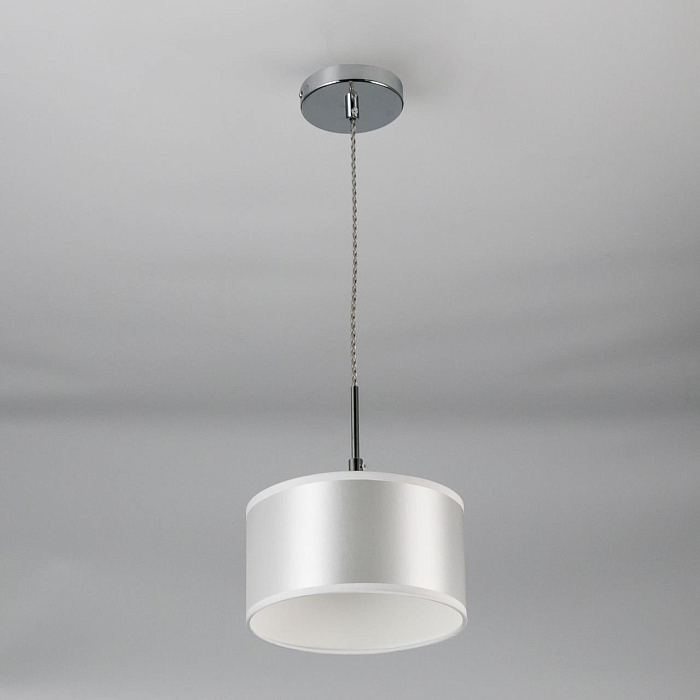 CL466110 Эвита Хром+Белый Св-к Подвес Светильник одинарный  CL466110