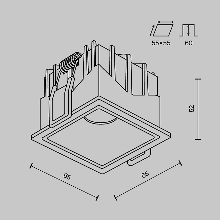 Светильник Technical DL043-01-10W3K-SQ-B-1