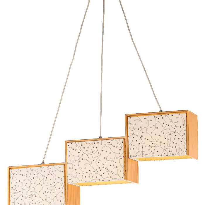 Светильник тройной Sfera Sveta 85502/3PC WOOD+CH