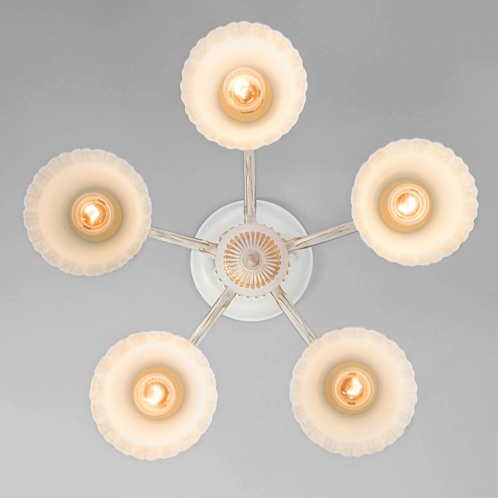 Люстра потолочная Eurosvet 60107/5 белый с золотом