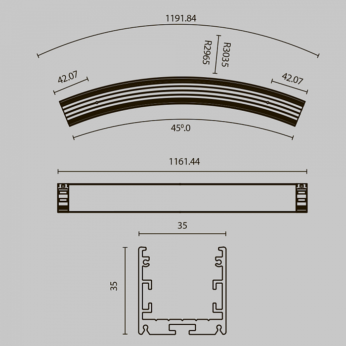 Led Strip ALM-3535R-B-D-45°-3M