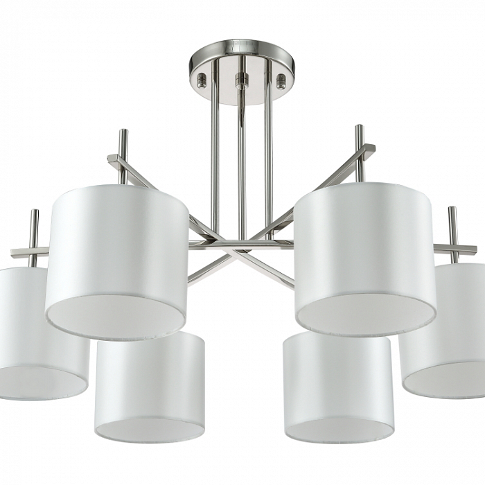 Люстра на штанге Crystal Lux SERGIO PL6 NICKEL