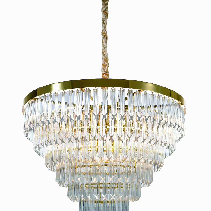 Люстра NewRgy 5731E/18 GOLD+CLEAR
