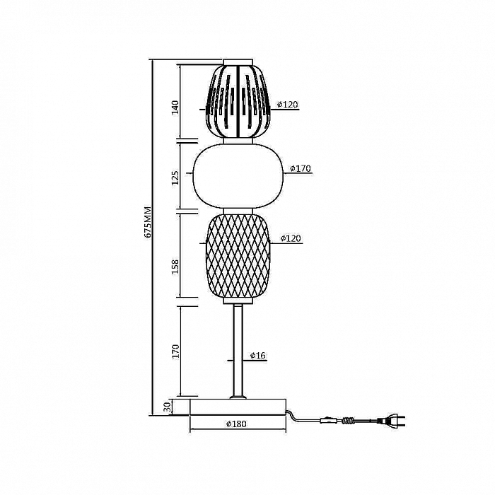 Настольная лампа Maytoni MOD267TL-L28G3K