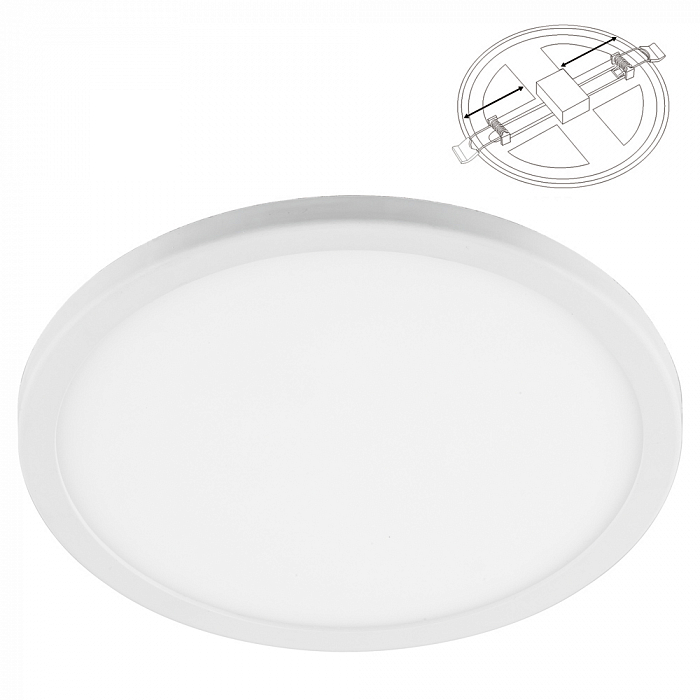 Светодиодный светильник Feron AL508 встраиваемый с регулируемым монтажным диаметром (до 90мм) 6W 6400K белый серия Flexy FERON 32544