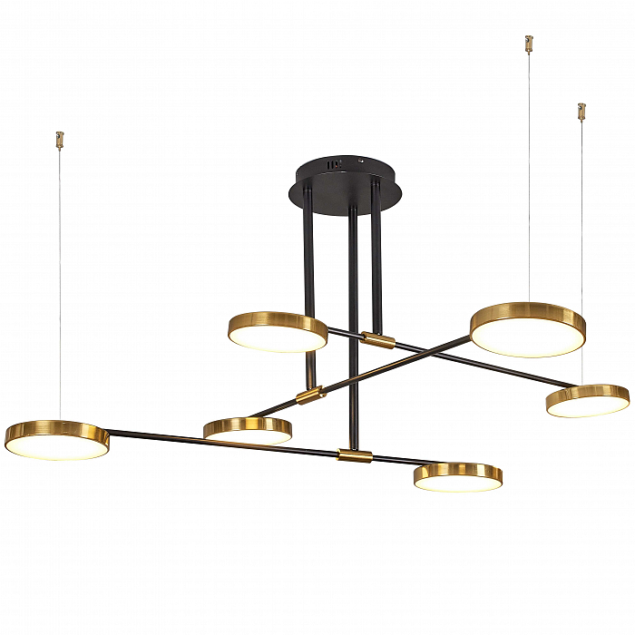 Люстра NewRgy 8028DW/6 BRASS+BLACK