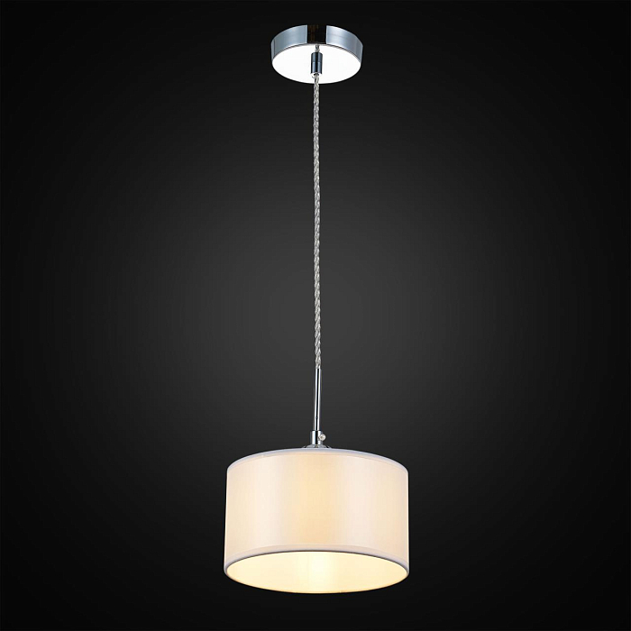 CL466110 Эвита Хром+Белый Св-к Подвес Светильник одинарный  CL466110