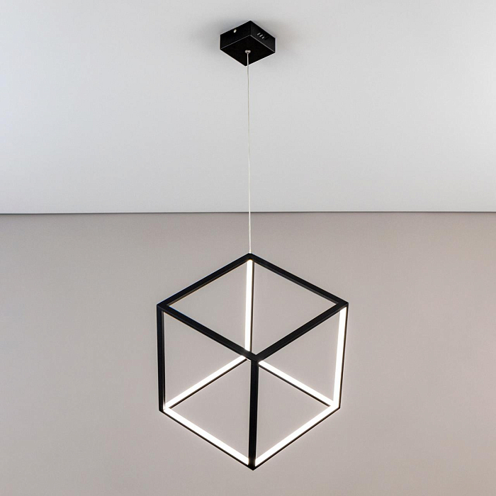 CL719301 Куб Черный Св-к Подвес, LED 40W*4000K Светильник светодиодный  CL719301