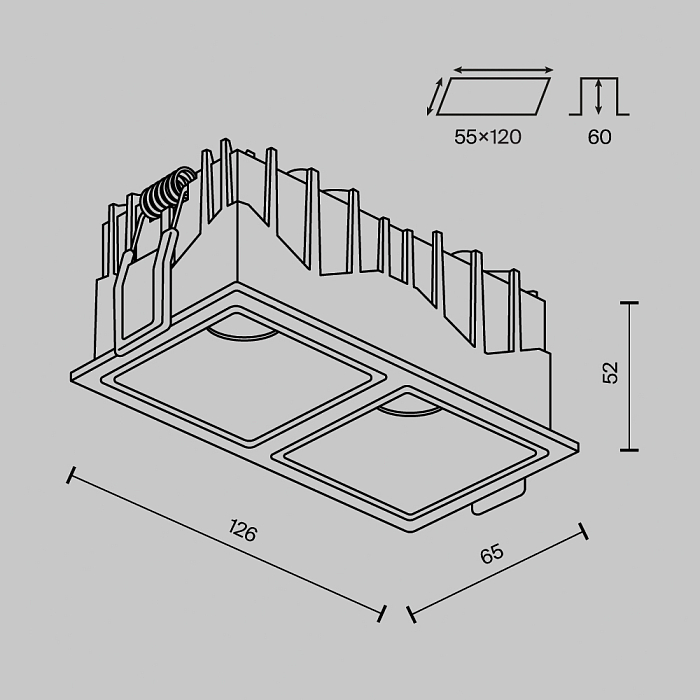 Светильник Technical DL043-02-10W4K-SQ-W-1