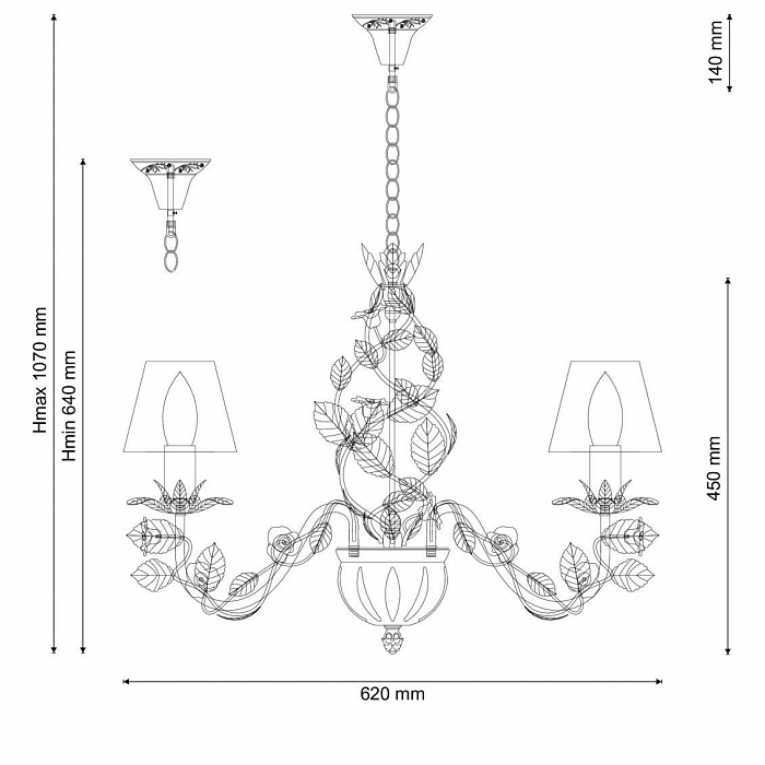 Люстра подвесная Lucia Tucci Fiori di rose 108.6