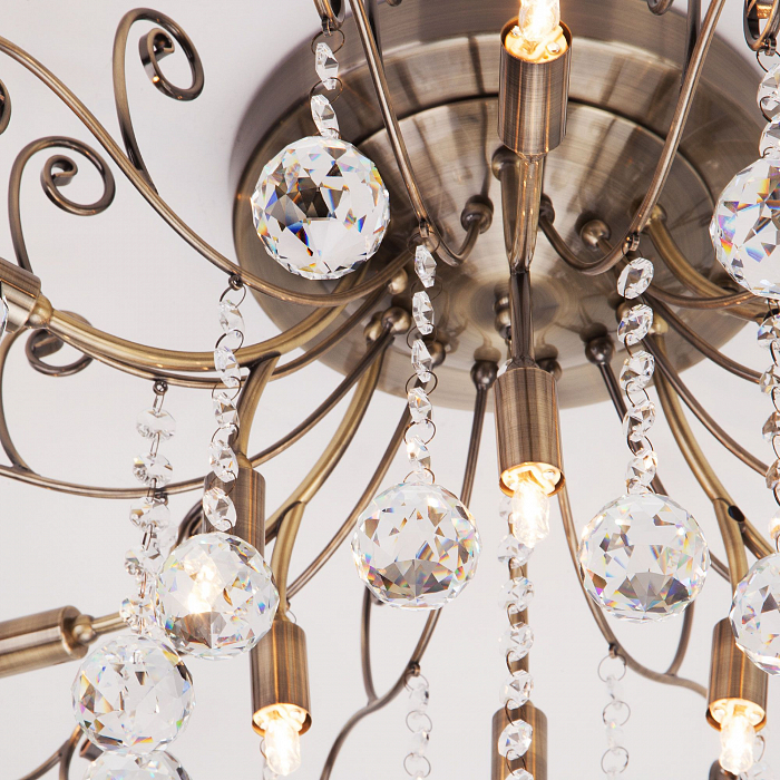 Люстра потолочная Eurosvet 10042/12 античная бронза