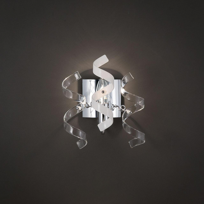 CL222321 Рандом Хром+Прозр+Бел Св-к Бра Бра на 1 лампу  CL222321