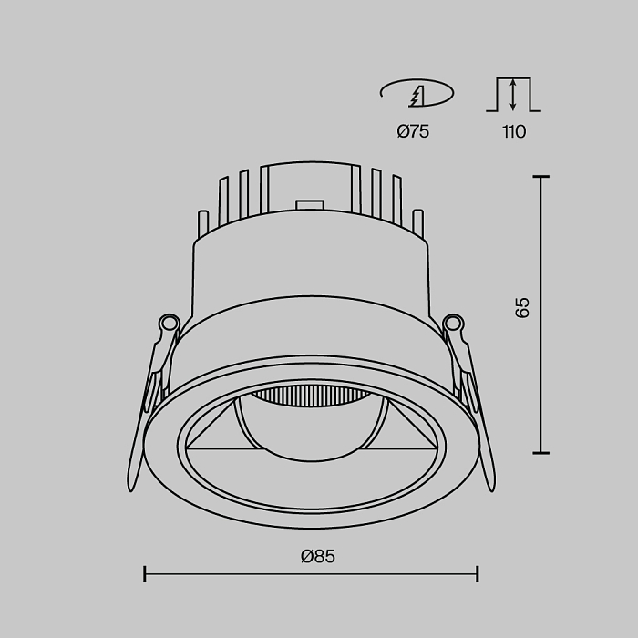 Светильник Technical DL100-12W2.7-3-4K-RD-B