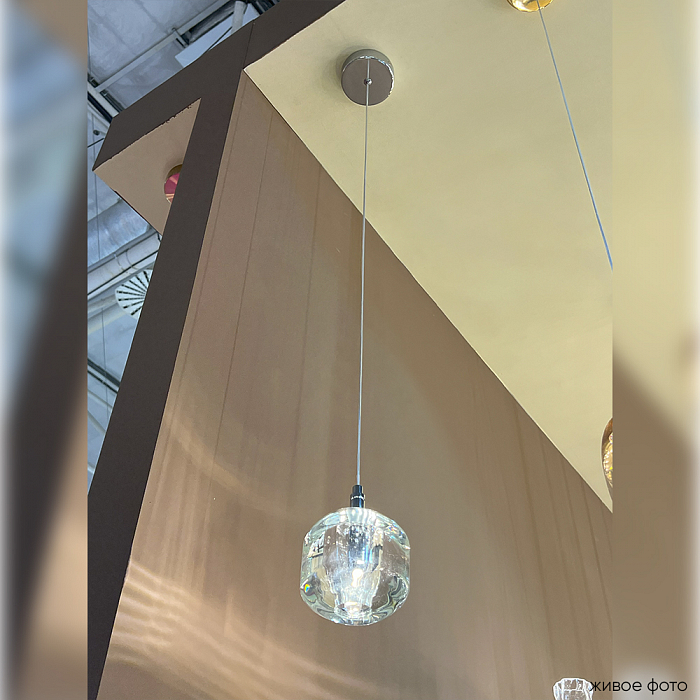 Светильник Crystal Lux BOX SP1 CHROME/TRANSPARENT