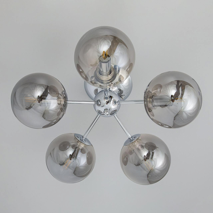 CL102150 Томми Хром+Дымч. Св-к Люстра Люстра потолочная  CL102150