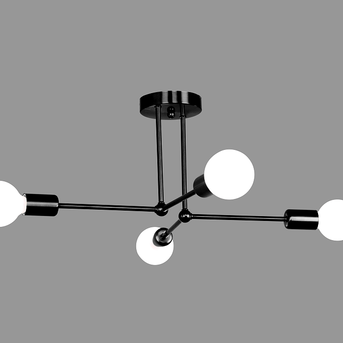 Люстра NewRgy PD-LED-LINE1-R001-E27*4 BLACK