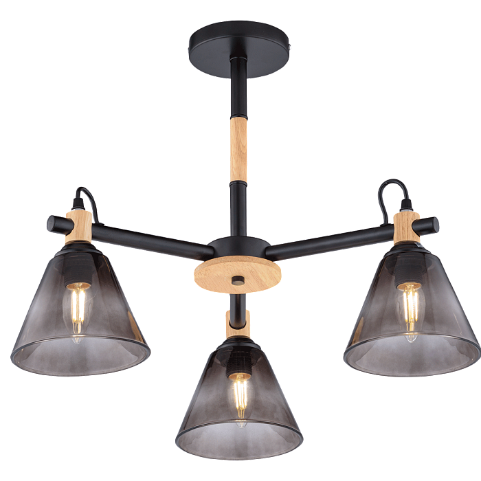 Люстра Sfera Sveta 06781/3 BLACK+WOOD