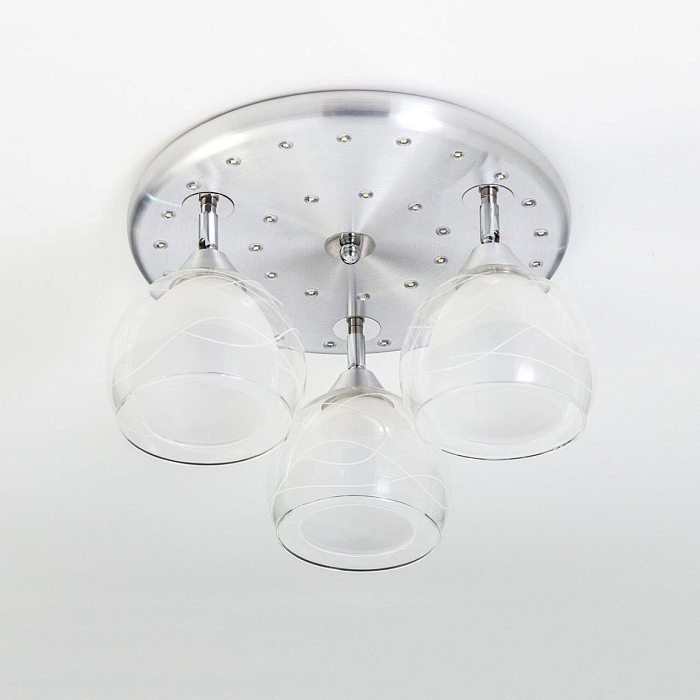 CL158132 Самба+LED Алюм+Хром Св-к Люстра Люстра на 3 и более ламп  CL158132