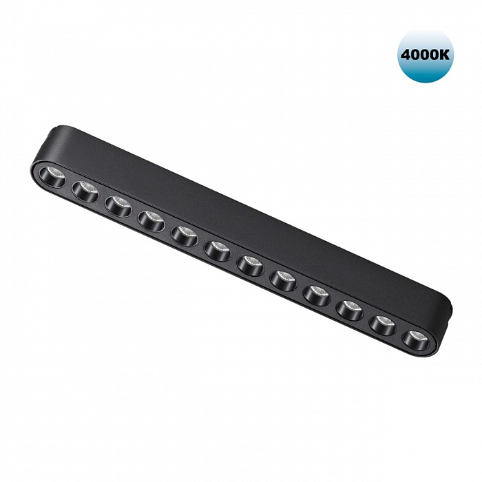 359076 SHINO NT23 179 черный Трековый светильник для низковольтного шинопровода IP20 LED 12W 48V 4000K 1140Лм SMAL NOVOTECH 359076