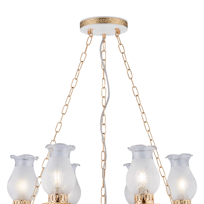 Люстра подвесная Sfera Sveta 85649/6B WHITE+GOLD
